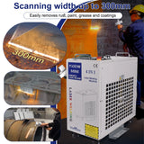 2000W Laser Cleaning Machine - 300MM Width Rust Removal Tool for Metal Surfaces