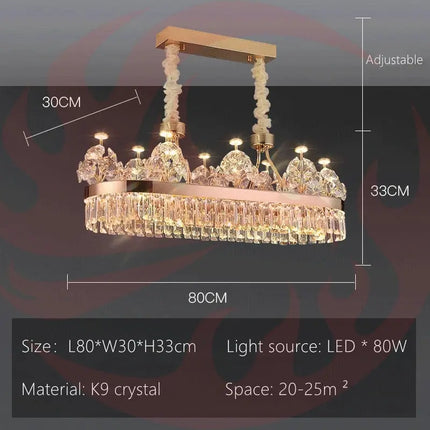 DecorBites™ Luxe Crystal Ceiling Chandelier - Elegant Home Decor Hanging Light for Living Room Decorbites