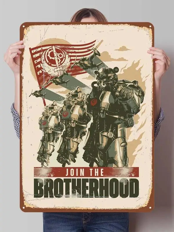 Fallout TV Series Metal Poster - Vault-Tec Gaming Wall Art Decor | Custom Tin Signs for Man Cave