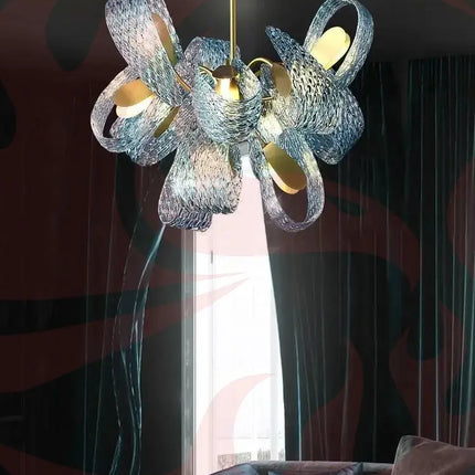 DecorBites™ Luxe Copper Leaf LED Ceiling Chandelier for Home, Bedroom, and Dining Room Decorbites