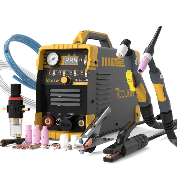 TOOLIOM 3 in 1 Cut/TIG/MMA Welder 50A Air Plasma Cutter 200A TIG and 200A Stick Welder Portable Welding Machine Dual Voltage