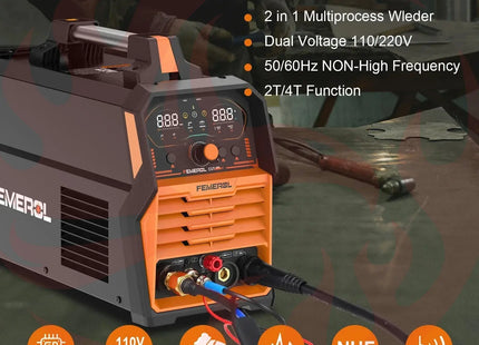 FEMEROL 2-in-1 Plasma Cutter 60A & Stick Welder 200A - 110/220V Dual Voltage IGBT Machine - Phoenix Fire Art Store