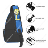 Fallout Vault-Tec Crossbody Sling Bag - Travel Chest Pack for Hiking & Gaming