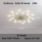 20 heads / Black / 220V | Warm White