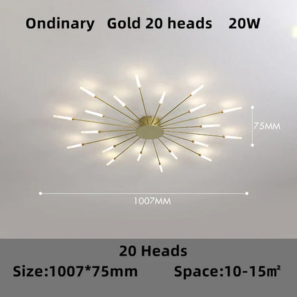 DecorBites™ LED Firework Chandelier: Modern Nordic Living Room Bedroom Pendant Light Fixtures Decorbites