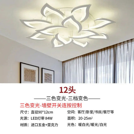 DecorBites™ Lotus Chandelier: Modern LED Ceiling Light Fixture for Home, Living Room, Bedroom. Decorbites
