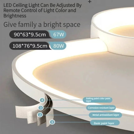 DecorBites™ LED Ceiling Chandelier Lights with Remote Control for Living Room, Bedroom, Dining Room Decorbites
