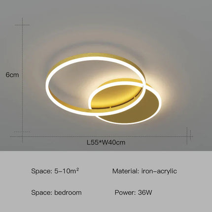 DecorBites™ LED Ceiling Chandelier Rings Pendant Light - Minimalist Home Lighting Decorbites
