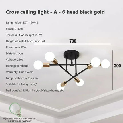 DecorBites™ LED Ceiling Chandelier: Modern Light Fixture for Living Room, Bedroom, Hall - Indoor Home Decor Decorbites
