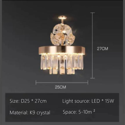 DecorBites™ Luxe Crystal Ceiling Chandelier - Elegant Home Decor Hanging Light for Living Room Decorbites