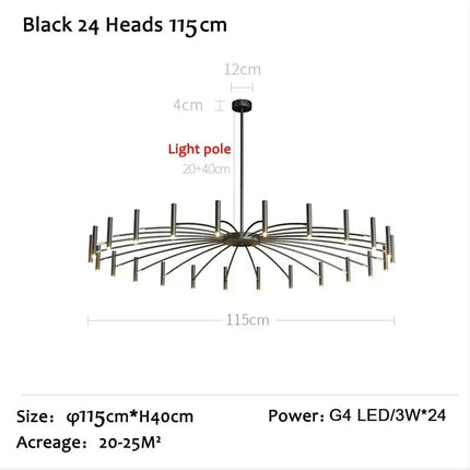 DecorBites™ LED Ceiling Chandelier Nordic Living Dining Room Bedroom Lighting Fixture Decorbites