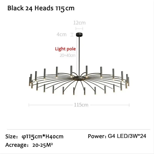 DecorBites™ LED Ceiling Chandelier Nordic Living Dining Room Bedroom Lighting Fixture Decorbites