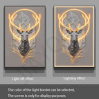 C / 120X60CM / Dimmable warm light|Gold border
