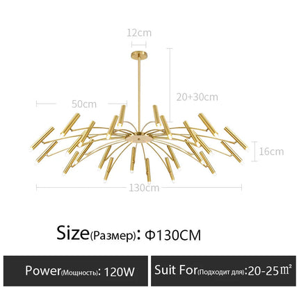 DecorBites™ LED Ceiling Chandelier: Minimalist Nordic Home Lighting for Living Room, Bedroom, Dining Area Decorbites
