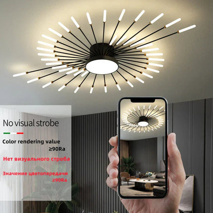 DecorBites™ LED Firework Chandelier: Modern Nordic Living Room Bedroom Pendant Light Fixtures Decorbites