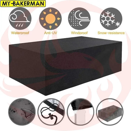 Outdoor Furniture Covers Waterproof Rain Snow Dust Wind-Proof Anti-UV Oxford Fabric Garden Lawn Patio Furniture Covers 40 Size - Phoenix Fire Art Store