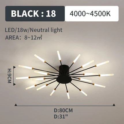 DecorBites™ LED Fireworks Pendant Lamps - Modern Living Room Bedroom Chandelier Lighting Decorbites
