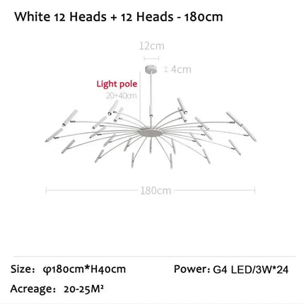 DecorBites™ LED Ceiling Chandelier Nordic Living Dining Room Bedroom Lighting Fixture Decorbites