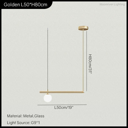 DecorBites™ Linear Minimalist Chandelier Pendant Light for Living Room, Dining Table Ceiling Decor Decorbites
