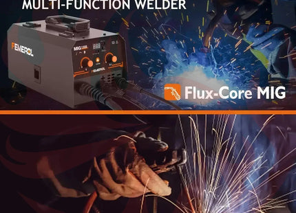 MIG Welder 130A | 2-in-1 Gasless Flux Core & ARC Machine
