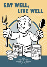 Fallout Vault Boy Poster - Vintage HD Canvas Wall Art Print | Retro Gaming Decor