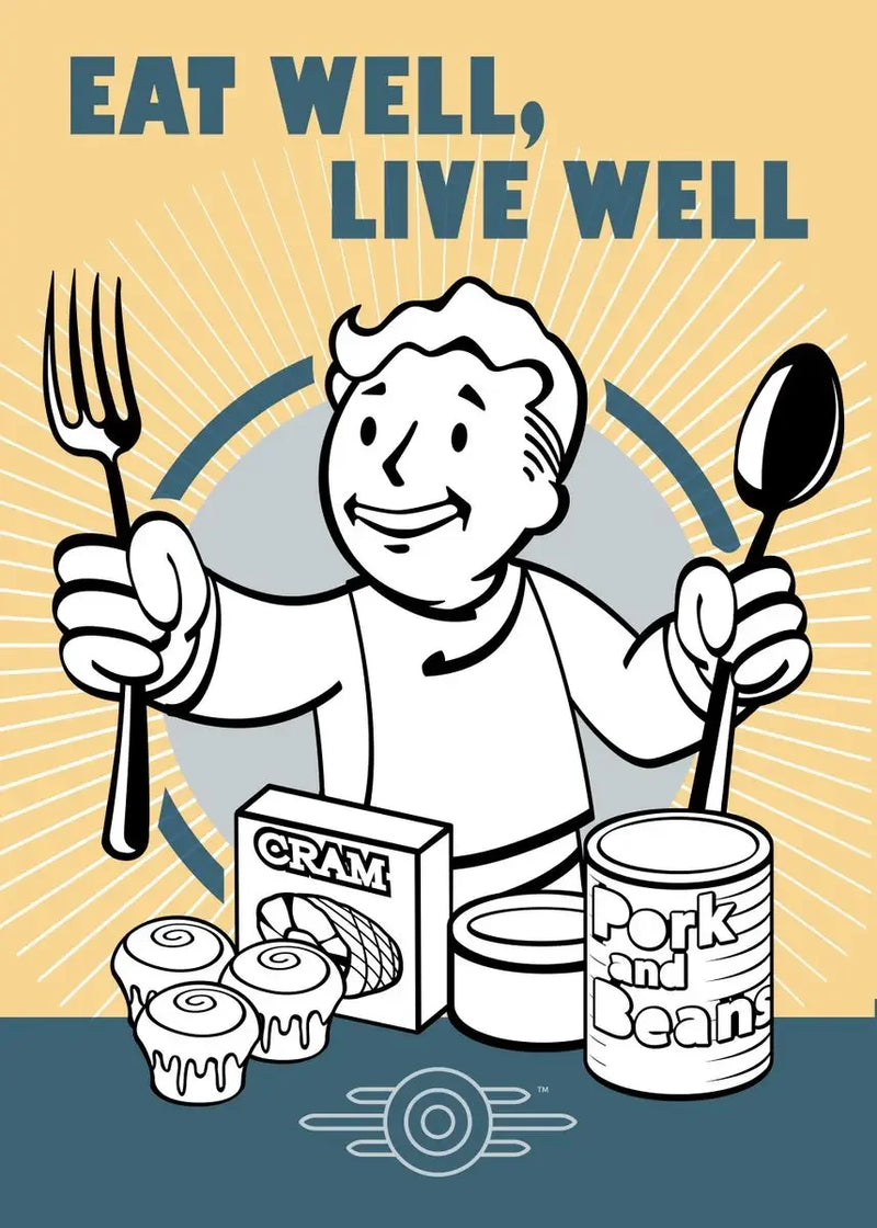 Fallout Vault Boy Poster - Vintage HD Canvas Wall Art Print | Retro Gaming Decor