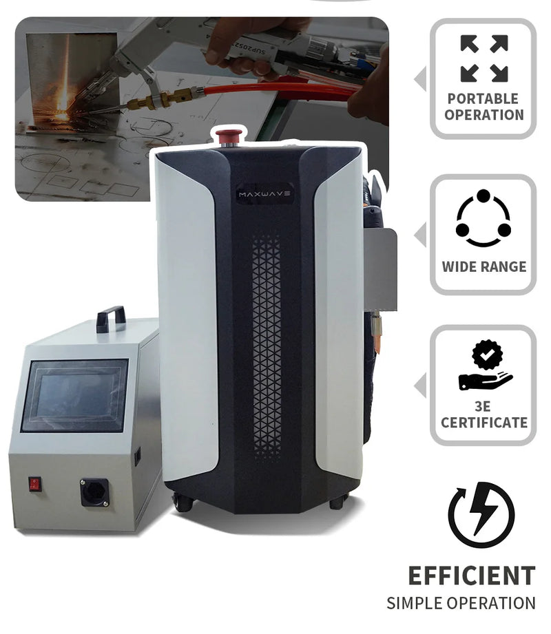 800-1500W 3-in-1 Fiber Laser Welding Machine - Air Cooled Metal Welder with Cutting & Cleaning
