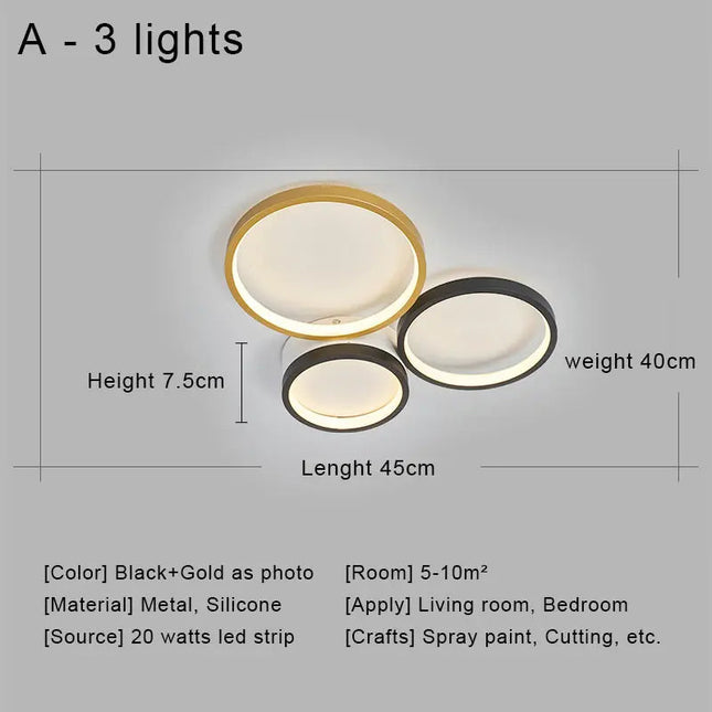 DecorBites™ LED Ceiling Chandelier Remote Control Living Room Bedroom Kitchen Lamp White Decorbites