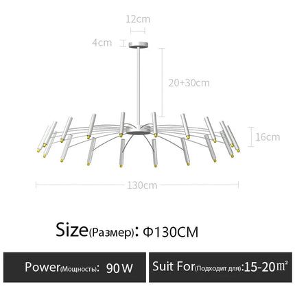 DecorBites™ LED Ceiling Chandelier: Minimalist Nordic Home Lighting for Living Room, Bedroom, Dining Area Decorbites