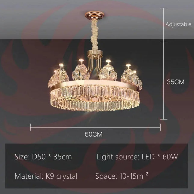 DecorBites™ Luxe Crystal Ceiling Chandelier - Elegant Home Decor Hanging Light for Living Room Decorbites