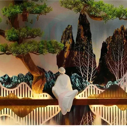 3D LED Wall Art Light - Round Sculptural Design