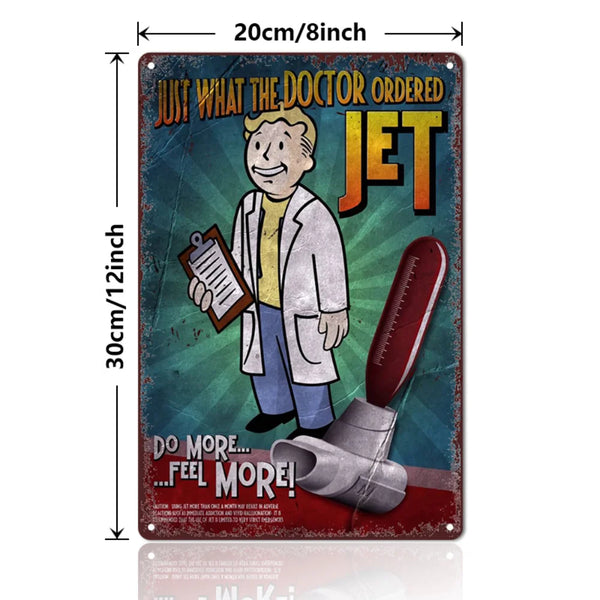 Fallout Metal Sign - Vintage Iron Wall Decor for Cafe, Bar & Beach House