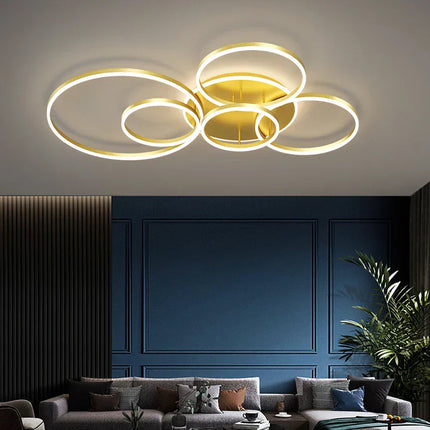 DecorBites™ LED Ceiling Chandelier Rings Pendant Light - Minimalist Home Lighting Decorbites
