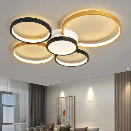 DecorBites™ LED Ceiling Chandelier Remote Control Living Room Bedroom Kitchen Lamp White Decorbites
