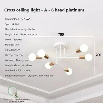 DecorBites™ LED Ceiling Chandelier: Modern Light Fixture for Living Room, Bedroom, Hall - Indoor Home Decor Decorbites