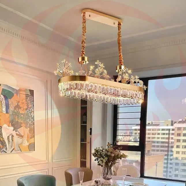 DecorBites™ Luxe Crystal Ceiling Chandelier - Elegant Home Decor Hanging Light for Living Room Decorbites