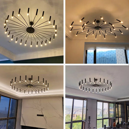 DecorBites™ LED Ceiling Chandelier: Minimalist Nordic Home Lighting for Living Room, Bedroom, Dining Area Decorbites