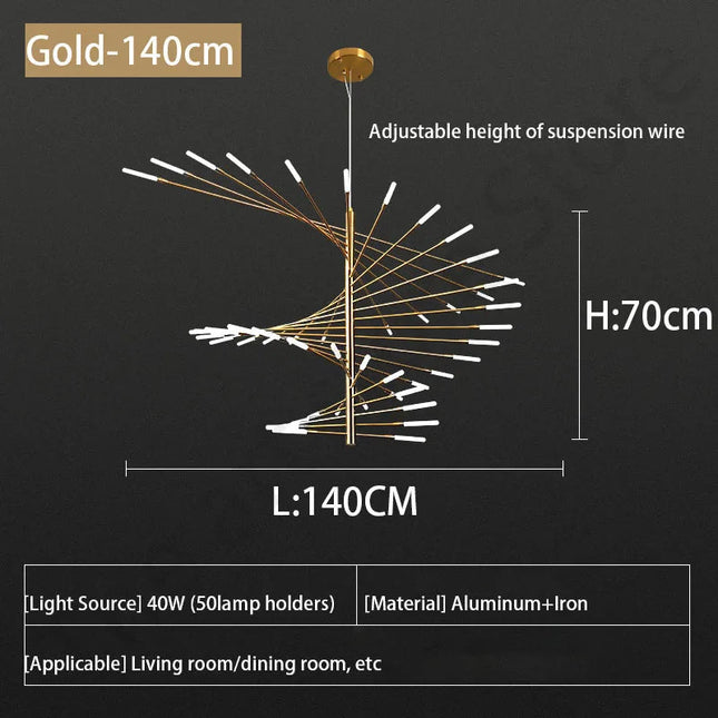 DecorBites™ LED Fireworks Ceiling Pendant Light - Modern Luxury Dimmable Room Decoration Decorbites