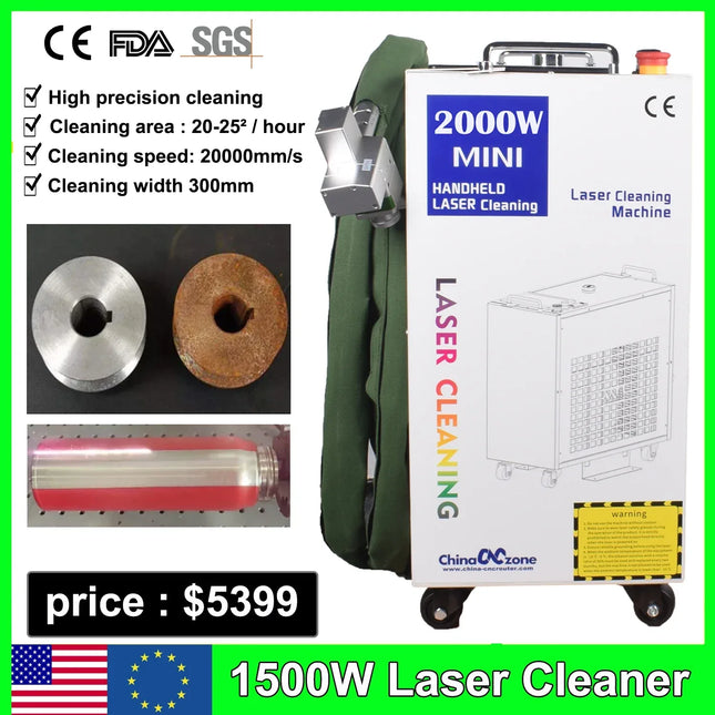 2000W Laser Cleaning Machine - 300MM Width Rust Removal Tool for Metal Surfaces - Phoenix Fire Art Store