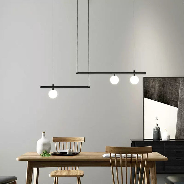 DecorBites™ Linear Minimalist Chandelier Pendant Light for Living Room, Dining Table Ceiling Decor Decorbites