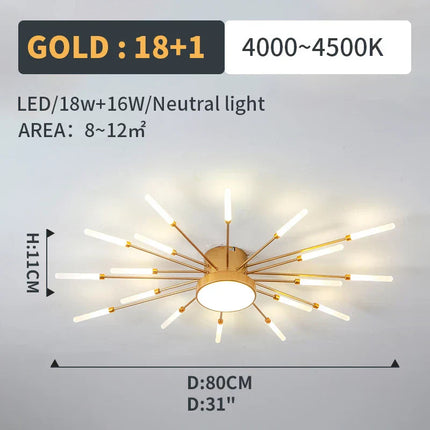 DecorBites™ LED Fireworks Pendant Lamps - Modern Living Room Bedroom Chandelier Lighting Decorbites