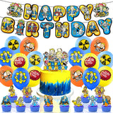 Fallout Birthday Party Decorations Kit - Vault Boy Banner, Balloons & Flags - Complete Radiation Theme Party Supplies