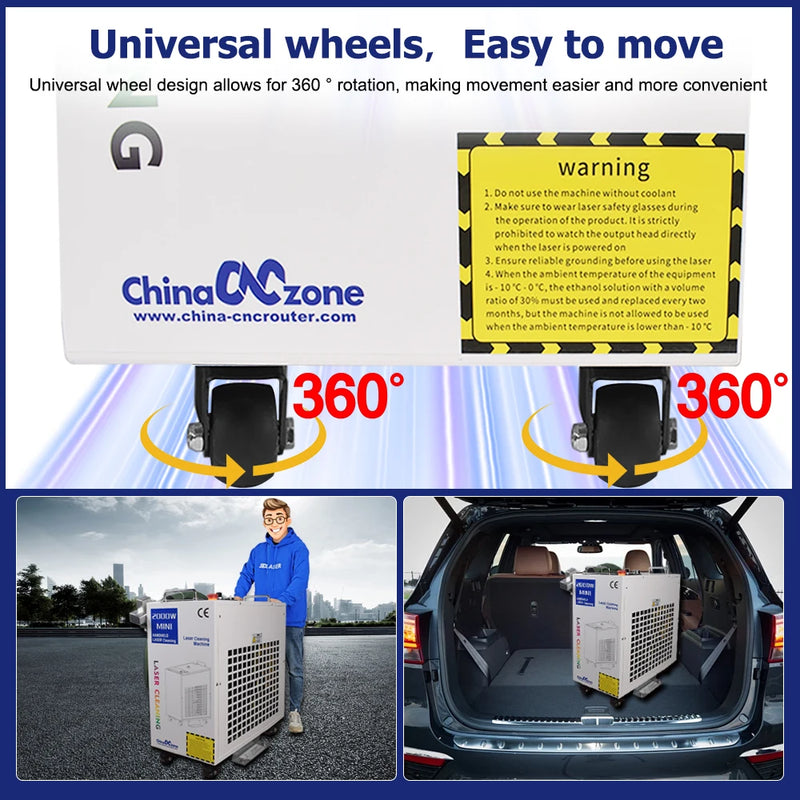 2000W Laser Cleaning Machine - 300MM Width Rust Removal Tool for Metal Surfaces