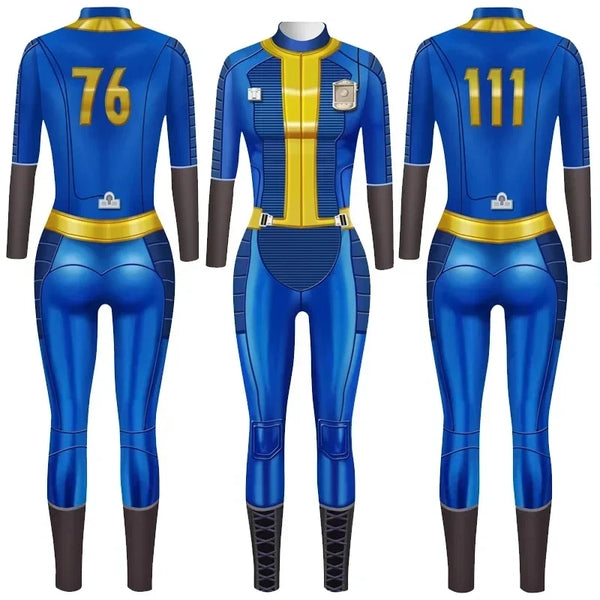 Fallout Vault Jumpsuit Cosplay Costume - Lucy Vault 33, 76, 111 - TV Series Replica for Women & Kids