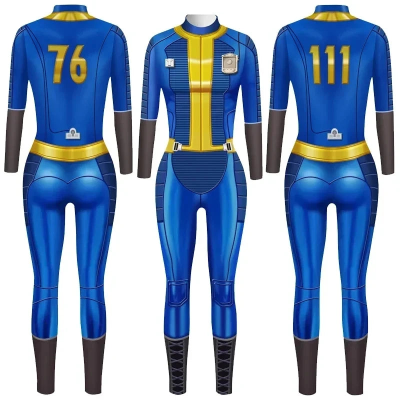 Fallout Vault Jumpsuit Cosplay Costume - Lucy Vault 33, 76, 111 - TV Series Replica for Women & Kids