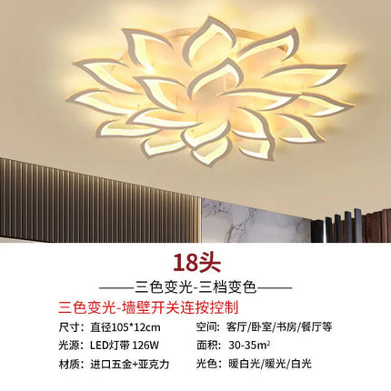 DecorBites™ Lotus Chandelier: Modern LED Ceiling Light Fixture for Home, Living Room, Bedroom. Decorbites