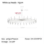 White 24 Heads 115cm / Neutral light