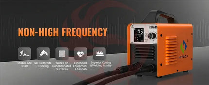 HITBOX 45A Plasma Cutter - Non-HF Non-Touch IGBT Inverter with Smart LED Display for DIY & Workshop Cutting - Phoenix Fire Art Store