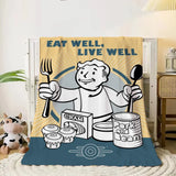 Fallout Vault Boy Plush Blanket - Oversized 200x300cm Ultra-Soft Winter Throw