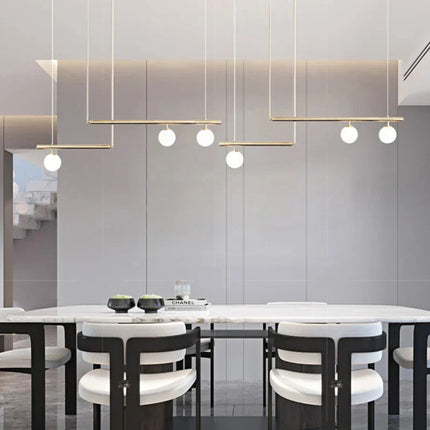 DecorBites™ Linear Minimalist Chandelier Pendant Light for Living Room, Dining Table Ceiling Decor Decorbites